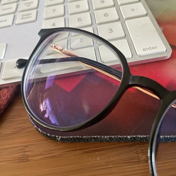 🔴 Black and Rose Gold Glasses Frames - Picture 4 of 5